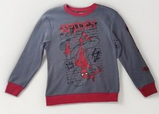 SPIDER MAN SPIDEY BOYS crewneck SWEATSHIRT SIZE LARGE L 10/12 GRAY