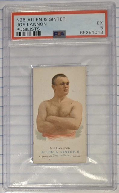 1887 Allen & Ginter N28 World's Champions, Joe Lannon, PSA 5![Boxing] Auktion!