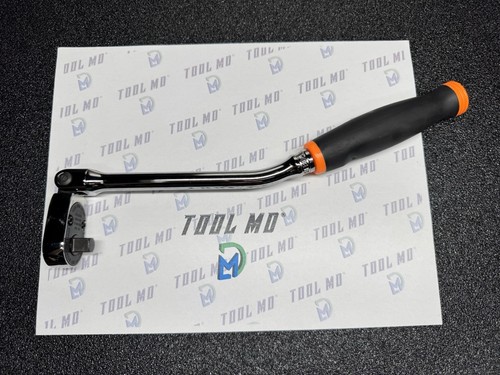 Snap-on Tools USA NEW ORANGE 3/8" Drive Soft Grip Bent Flex Head Ratchet FHBF80A - Picture 4 of 15