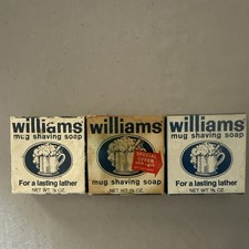 Williams Mug Shaving Soap for Men, Face, 1 3/4 oz Bars Lot of 3