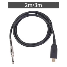 USB to 6.35mm Guitar Cable Adaptor Durability Portable Professional  Easy to Use