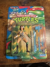 1992 Playmates TMNT April Ninja Newscaster Action Figure- Carded & Unpunched