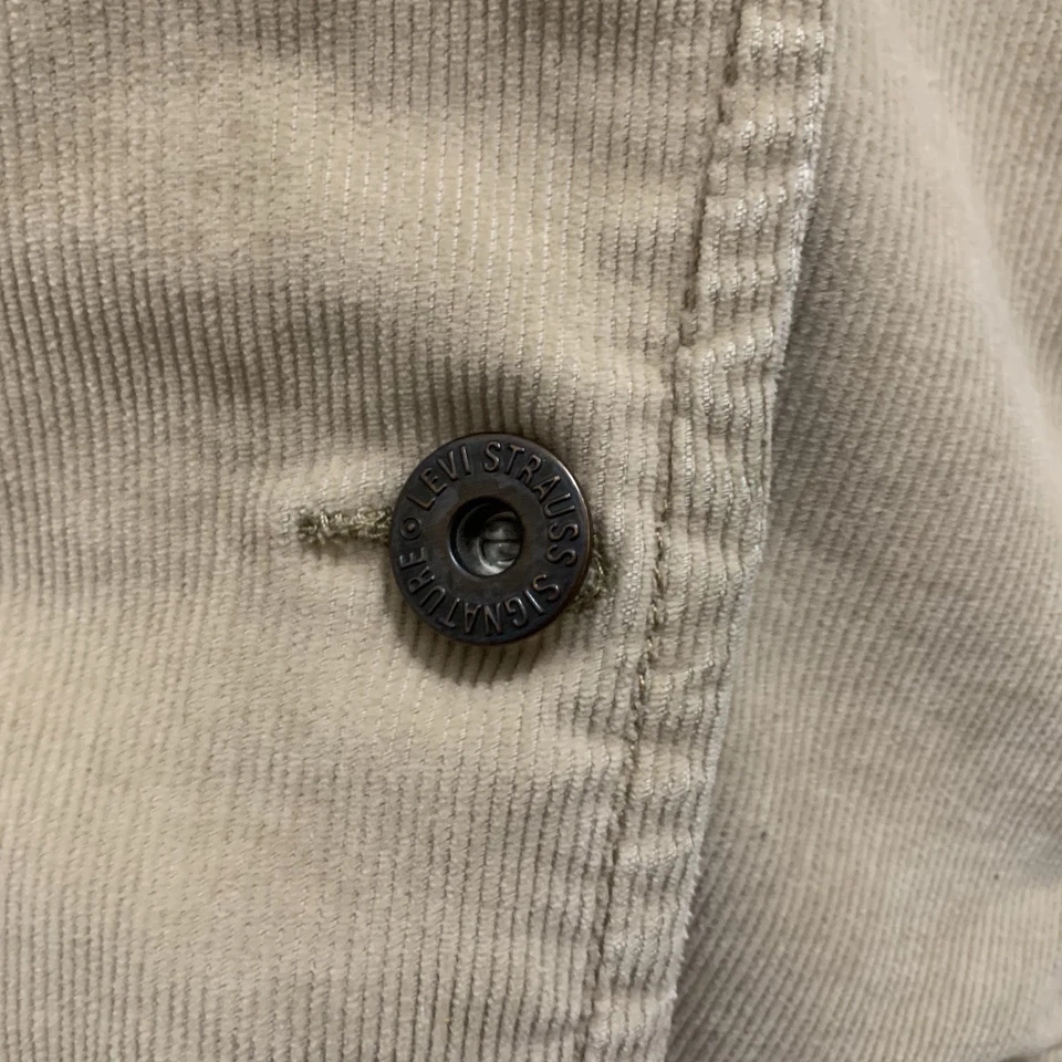 Blazer chaqueta de pana Levi Strauss para mujer color tostado medio botón elástico Foto 4 de 4