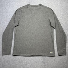 Vuori Strato Tech Tee Shirt Mens Small Gray Long Sleeve Lightweight Performance