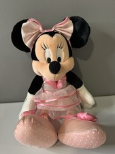 Vintage Y2K Minnie Mouse Plush Stuffed Animal 18-in Disneyland 2000 Walt Disney