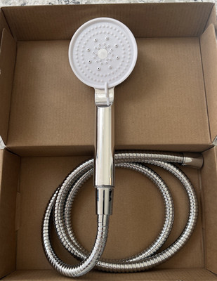 Handbrausekopf chrom 5 Strahlstufen 85 mm mit 1,5 m Schlauch universal