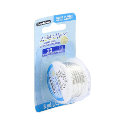 , 22 Gauge Silver Plated Tarnish Resistant Colored Copper Craft Wire, Tarnish Re