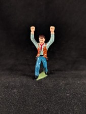 Vintage MARX Wild West Cowboy Plastic Toy Figurine 1:32 - Clean-Nice paint 