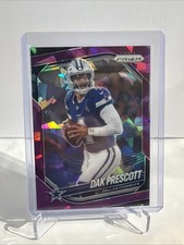 2025 Panini Prizm Dak Prescott Purple Cracked Ice /225 SP #57 - Dallas Cowboys