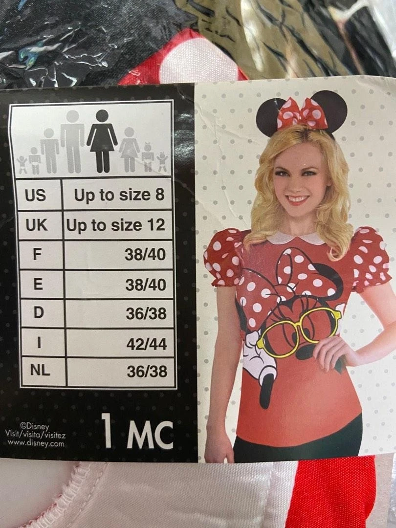 free size Women Adult Disney Mickey Mouse shirt Tshirt Top with headband