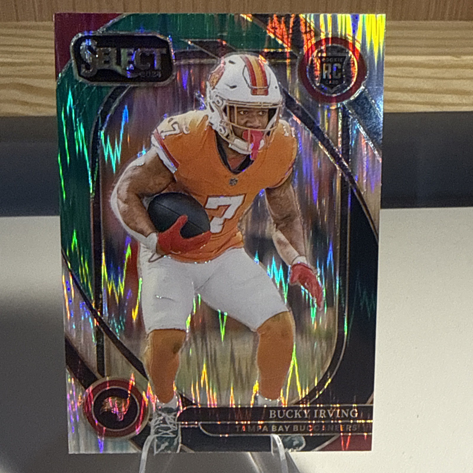 2024 Panini Select - Club Level Bucky Irving #239 Black & Green Shock Prizm (RC)