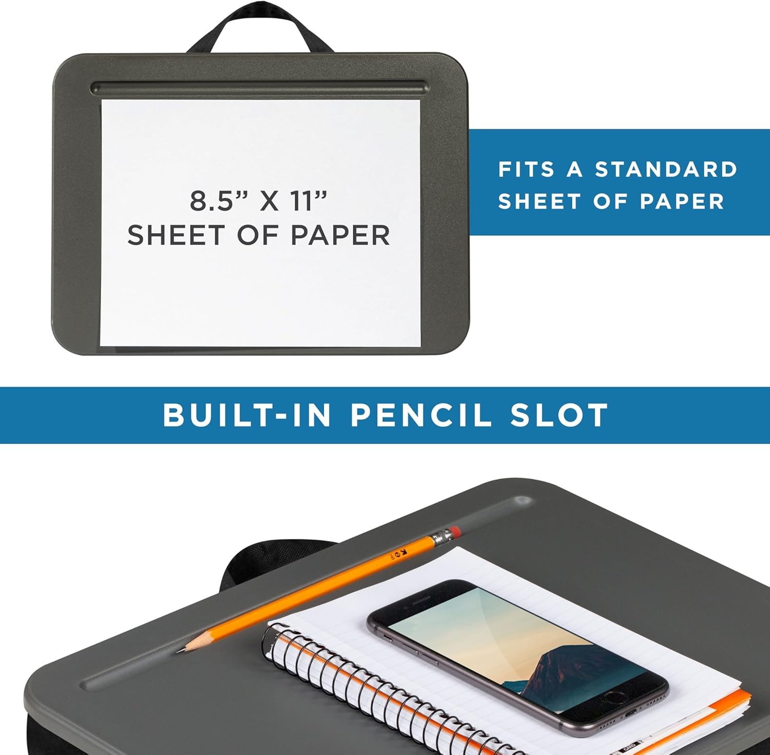 Lap Desk Table Tray Laptop Cushion Bed Pillow Cushioned Computer Support 15 Inch