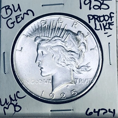 1925 P BU GEM PEACE SILVER DOLLAR UNC MS+++ U.S. MINT RARE COIN 6474