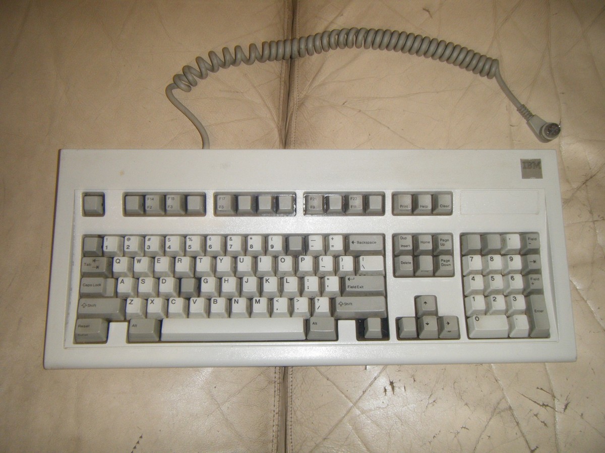 IBM 1390636 Model M Keyboard 1988 Silver Label Sold AS IS Untested