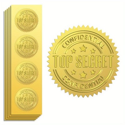 25sheets Self Adhesive Foil Embossed Stickers Medal tion Sticker Word 5x5cm