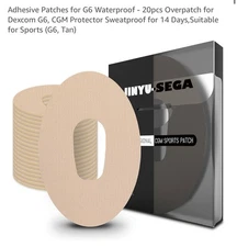 CGM Patches for Dexcom G6 (20 Pack), Sweat-Resistant Waterproof Breathable Skin-