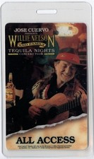 Willie Nelson 1993 Across the Borderline Concert Tour Laminated Backstage Pass