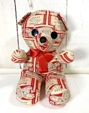 RARE INTAGE 60's BUDWEISER GALATI TOY & NOVELTY 17" TEDDY BEAR MADE IN USA TEXAS