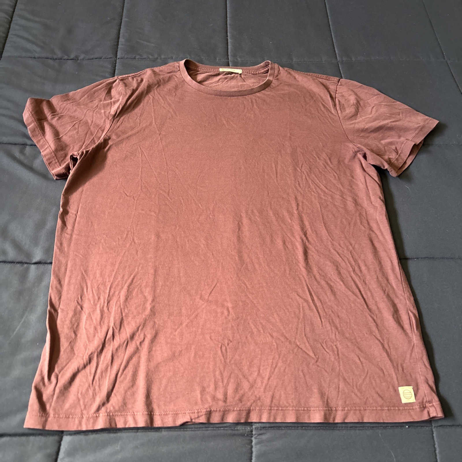 Marine Layer Men's Large Short Sleeve T-Shirt  cranberry casual basic layering