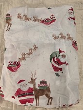 POTTERY BARN KIDS HERITAGE SANTA ORGANIC COTTON FITTED CRIB SHEET New W/O Tags