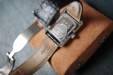 Vintage Must de Cartier Tank Watch. 925 Vermeil ARGENT 2416 Blue Dial Tank 2