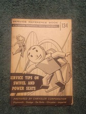 1959 Chrysler Plymouth Dodge Desoto Swivel Power Seats Shop Book Original 1959 Chrysler Plymouth Dodge Desoto Swivel Power Seats Shop Book Original