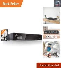 Super HD 1080P 4 Channel DVR Security Recorder with 1TB Drive & Remote Access