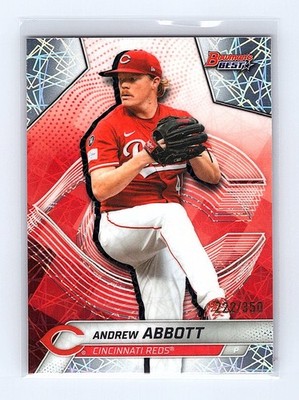2025 Bowmans Best Andrew Abbott Lazer /350 #15 Cincinnati Reds