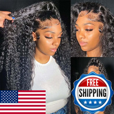 Pinketer Human Hair Lace Front Wigs Deep Wave Wet And Wavy Wigs 200 Density