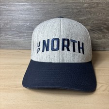UP NORTH Hat Cap Fitted Mens Small Medium Gra...