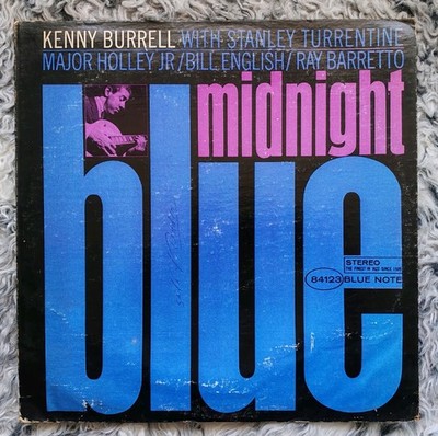 KENNY BURRELL Midnight Blue LP US 1963 Jazz 1973 RE Blue Note TURRENTINE  G/VG+ 