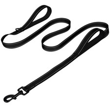 6Ft Heavy Duty Dog Leash with 2 Handles for Medium to Large Dogs Traffic Control