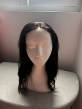 Black Straight Synthetic Lace Front Clip-In W...