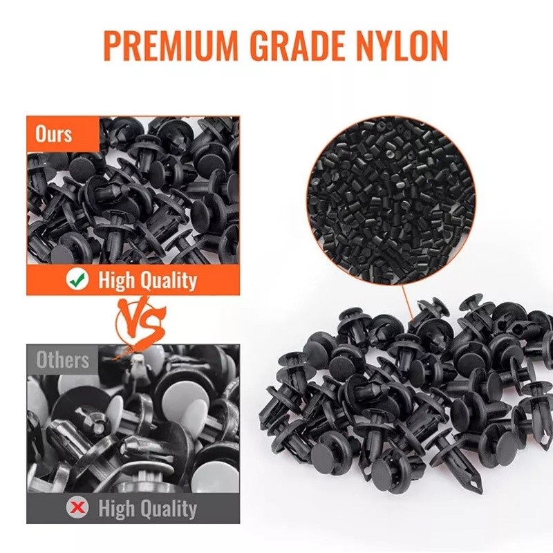 970Pcs Car Retainer Clips Fasteners Nylon Bumper Fender Rivets Door Panel Clips