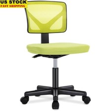 Armless Mesh Office Chair Ergonomic Adjustable Rolling Task Swivel Chair New