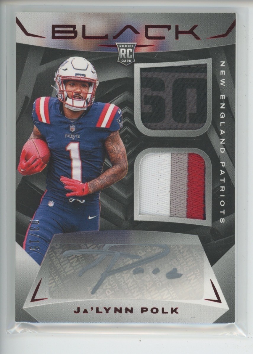Ja'Lynn Polk Panini Black Rookie Signature Materials #RSM12 Ruby