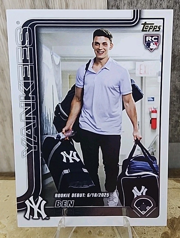 Ben Rice Topps 2025 Update Golden Mirror Variation Rookie Debut #US25 Yankees