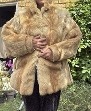 Vintage Real Fox Fur Ladies Jacket Size 14/16