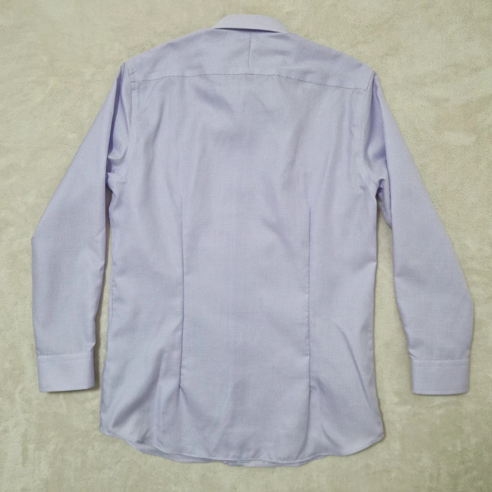 Camicia elegante Hawes & Curtis 16 34 viola fantasia aderente slim fit non fe... - Immagine 3 di 4