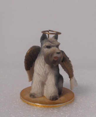 Tiny Ones - SCHNAUZER - Angel Dog Hand-painted Miniature Figurine  DTA-38B