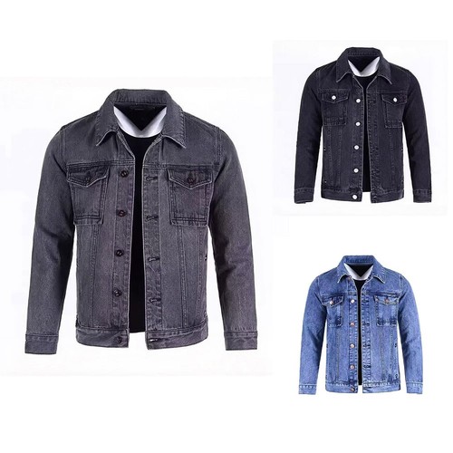 Ropa de calle Prendas exteriores Hombres para abrigo retro para la vida diaria informal Patrón liso