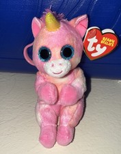 TY Beanie Baby (Beanie Bellies) - SKYLAR the Unicorn (Key Clip - 4 inch) MWMTs