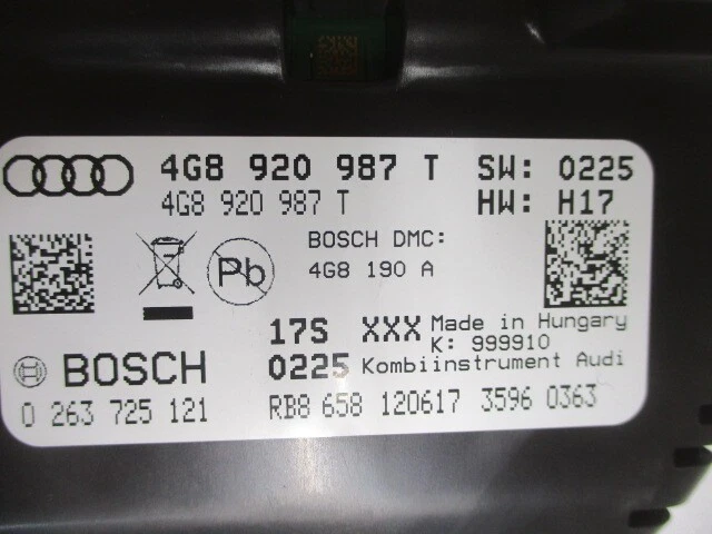 Audi A6 A7 Quattro velocímetro speedo cluster MPH 95K OEM LKQ - Imagem 4 de 4