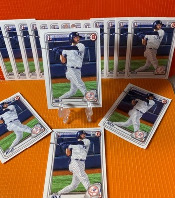 Austin Wells 2020 Bowman Draft #BD-56 RC Card New York Yankees 1st Paper Base