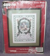 FATHER WINTER cross stitch kit  Santa Deer Sampler JANLYNN