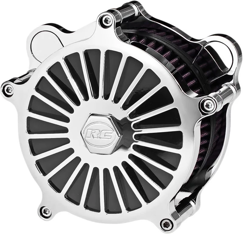 RC Components Illusion Air Cleaner - Chrome Motorcycle Street Bike AC-02C-126C - Image 2 of 4