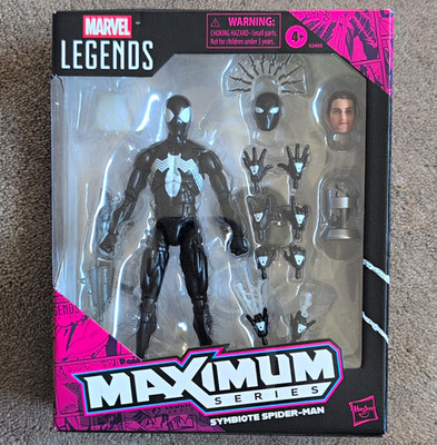Hasbro Marvel Legends Maximum Series Symbiote Spider-Man 6in Figure In Hand