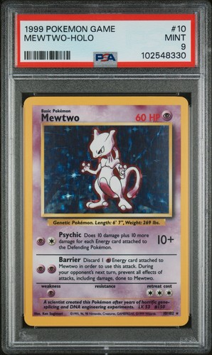 Mewtwo graded PSA 9 for sale on eBay