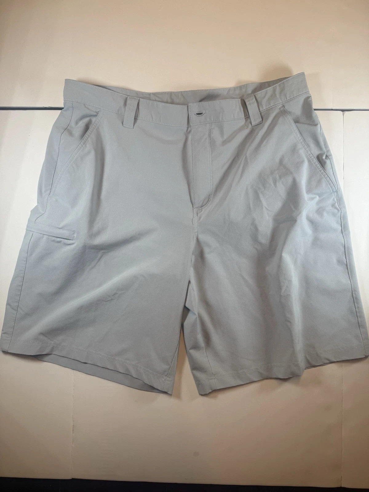 COLUMBIA PFG Men's Gray Lightweight Stretch Fishing Casual Shorts Size 38