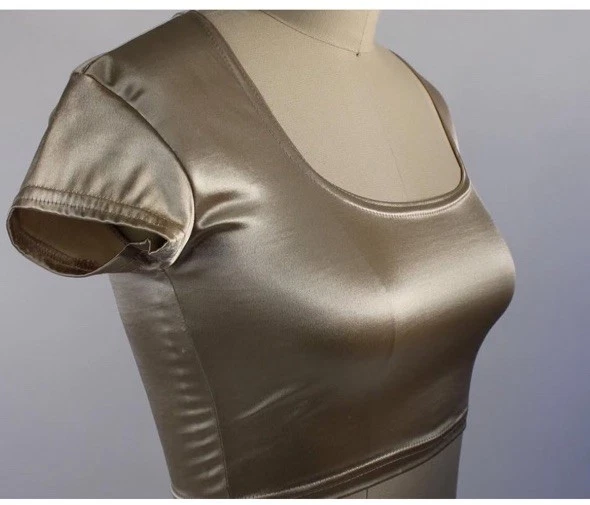 Vintage Metallic Gold Crop Top – Cottura California - Image 3 of 3